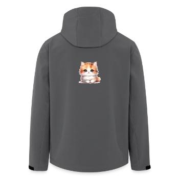 Cute Cat - Men’s Recycled Softshell Jacket by Stanley/Stella - anthracite - Back - AI Model Male 185 light (185cm)