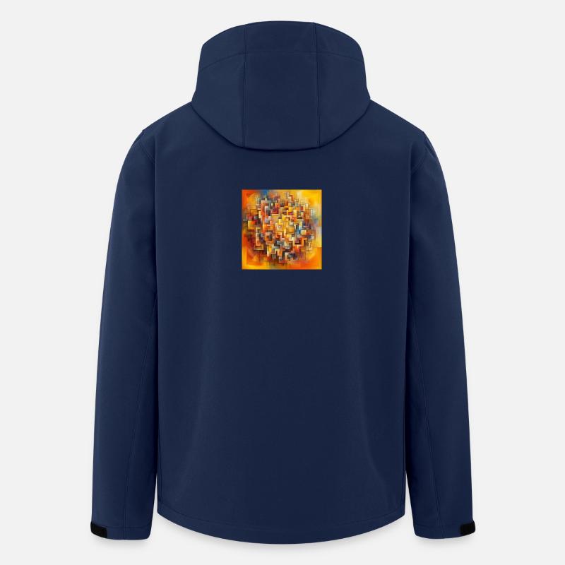 Quadrate 2 - Recycelte Männer Softshell-Jacke von Stanley/Stella - Navy