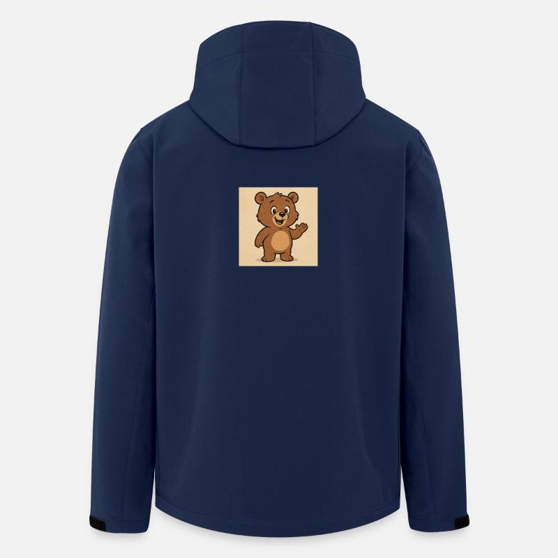 Cute Bear - Men’s Recycled Softshell Jacket by Stanley/Stella - navy