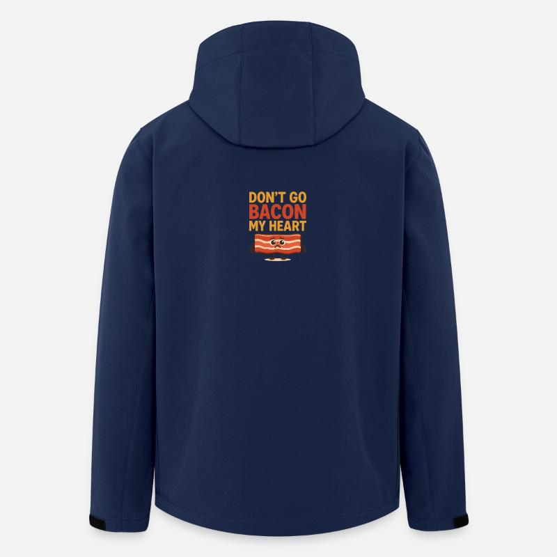Bacon Heart Graffiti Design - Men’s Recycled Softshell Jacket by Stanley/Stella - navy