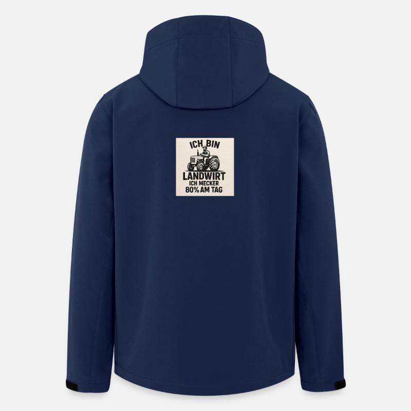 Ich bin Landwirt 80% am Tag - Recycelte Männer Softshell-Jacke von Stanley/Stella - Navy