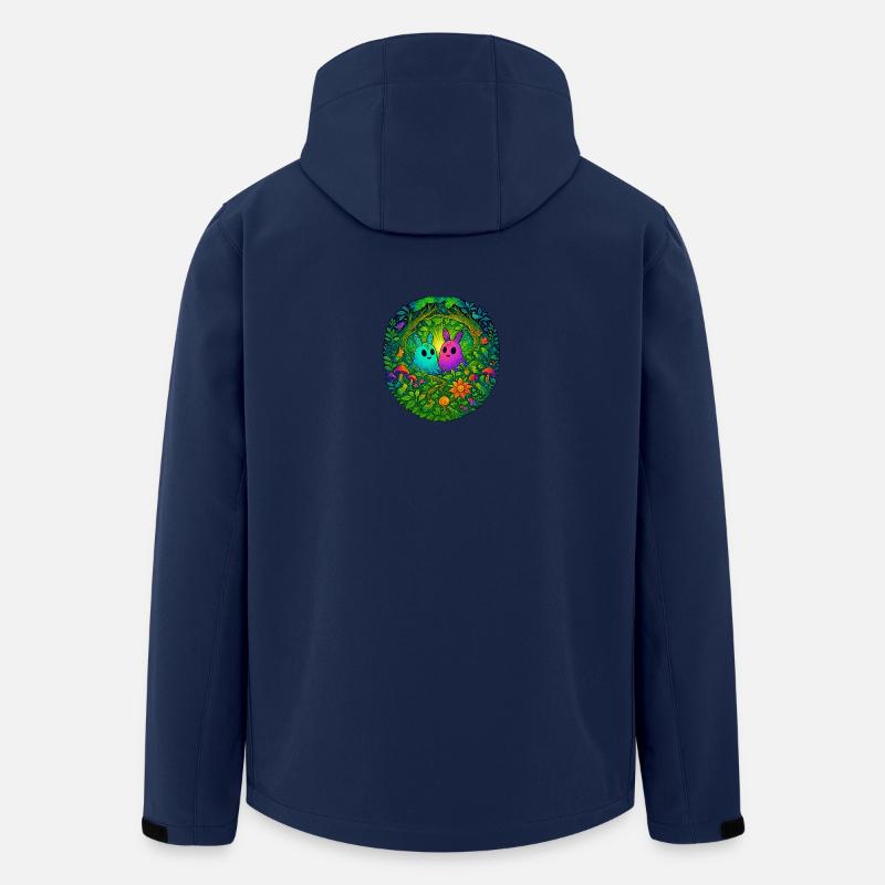 Leuchtende Wesen im Zauberwald - Recycelte Männer Softshell-Jacke von Stanley/Stella - Navy