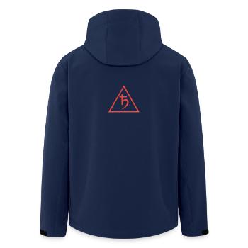 Saturn - Men’s Recycled Softshell Jacket by Stanley/Stella - navy - Back - AI Model Male 185 light (185cm)