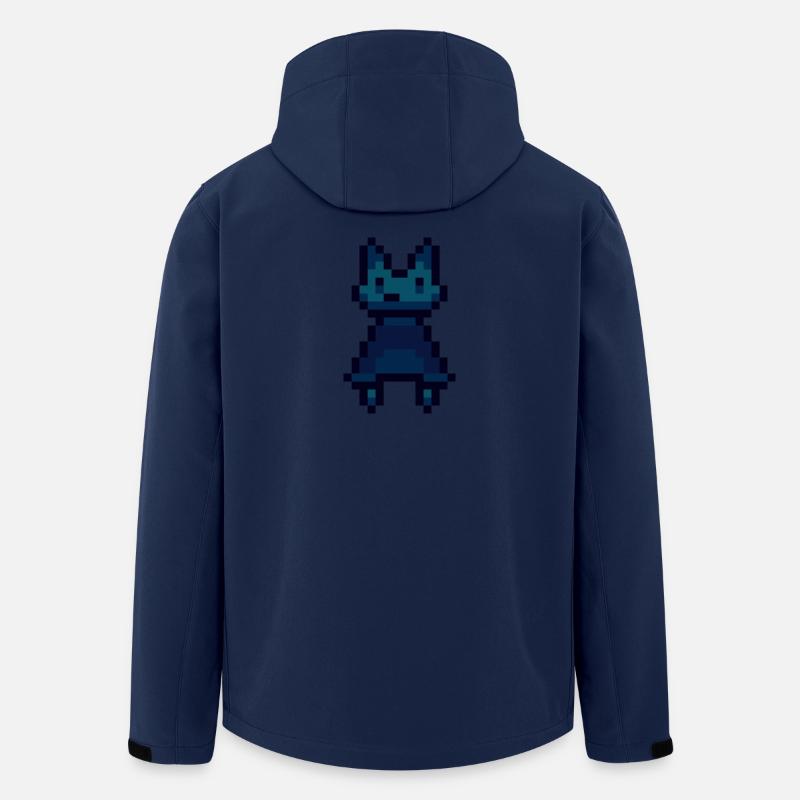 Pixel-Katze - Recycelte Männer Softshell-Jacke von Stanley/Stella - Navy