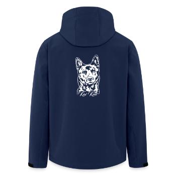 Kai Ken Portrait Dogs Dog Wilsigns - Men’s Recycled Softshell Jacket by Stanley/Stella - navy - Back - AI Model Male 185 light (185cm)