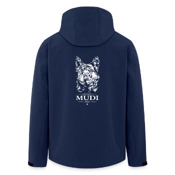 Hungarian Mudi Dad Dog Dog Wilsigns - Men’s Recycled Softshell Jacket by Stanley/Stella - navy - Back - AI Model Male 185 light (185cm)