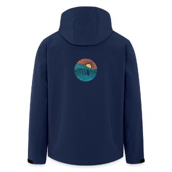Vintage Retro Groovy Dady - Recycelte Männer Softshell-Jacke von Stanley/Stella - Navy - Hinten - AI Model Male 185 light (185cm)