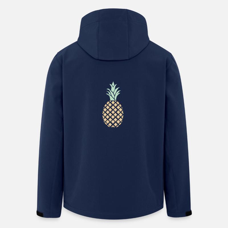 Pineapple with pattern - Men’s Recycled Softshell Jacket by Stanley/Stella - navy