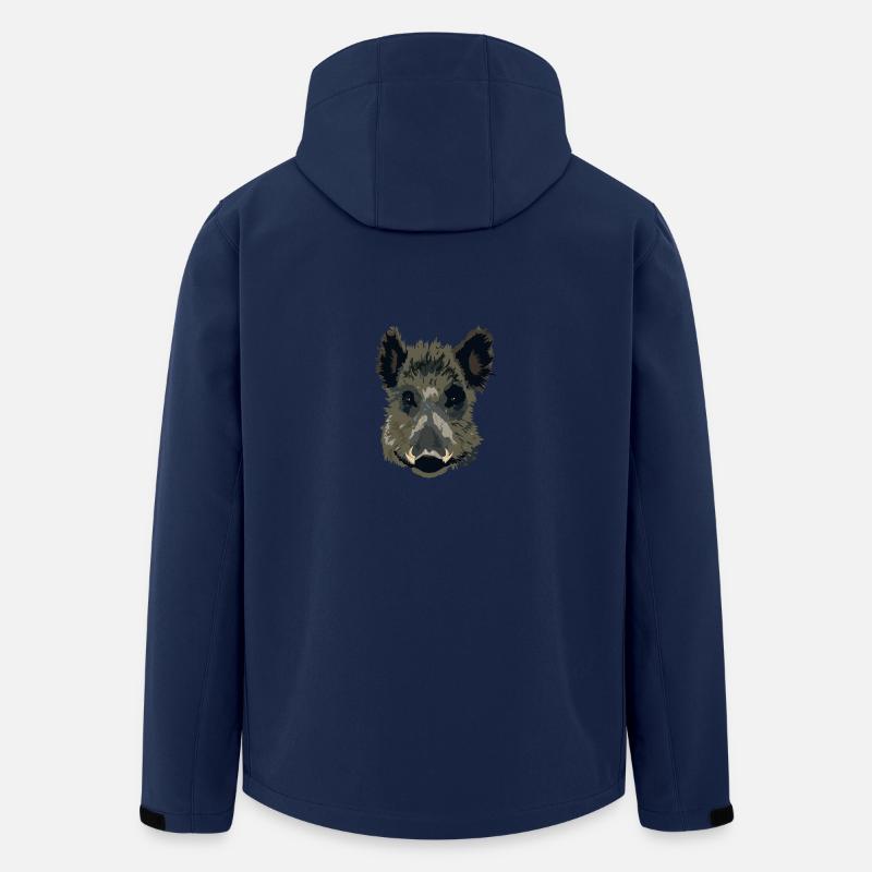 Wilsau oder Wildschwein als Geschenk - Recycelte Männer Softshell-Jacke von Stanley/Stella - Navy
