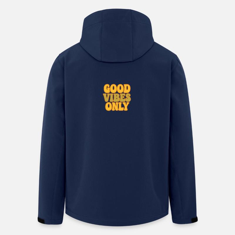 Gute Vibes Only Retro Schrift - Recycelte Männer Softshell-Jacke von Stanley/Stella - Navy
