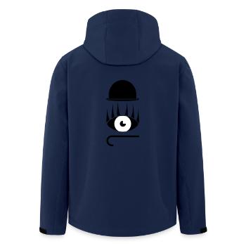 Auge Hut Stock Abstrakt Geschenkidee Grafik - Recycelte Männer Softshell-Jacke von Stanley/Stella - Navy - Hinten - AI Model Male 185 light (185cm)