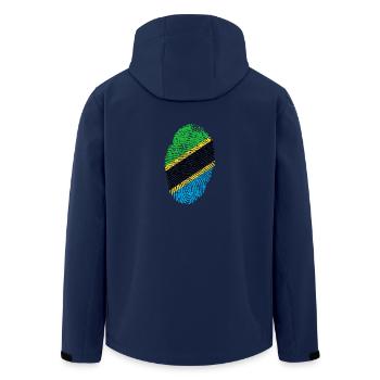 Empreintes digitales - Tanzanie - Veste softshell homme en polyester recyclé Stanley/Stella - marine - Dos - AI Model Male 185 light (185cm)