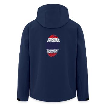 Empreintes digitales - Thaïlande - Veste softshell homme en polyester recyclé Stanley/Stella - marine - Dos - AI Model Male 185 light (185cm)