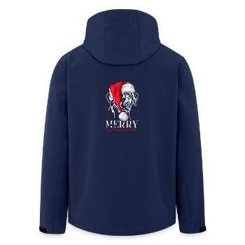 Père Noël Labrador Retriever joyeux Noël Wilsigns - Veste softshell homme en polyester recyclé Stanley/Stella - marine - Dos - AI Model Male 185 light (185cm)