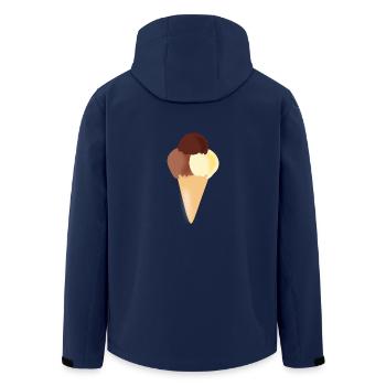 crème glacée restaurant crème glacée sundae83 - Veste softshell homme en polyester recyclé Stanley/Stella - marine - Dos - AI Model Male 185 light (185cm)