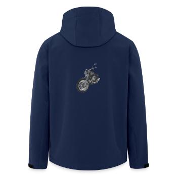 moto - Veste softshell homme en polyester recyclé Stanley/Stella - marine - Dos - AI Model Male 185 light (185cm)