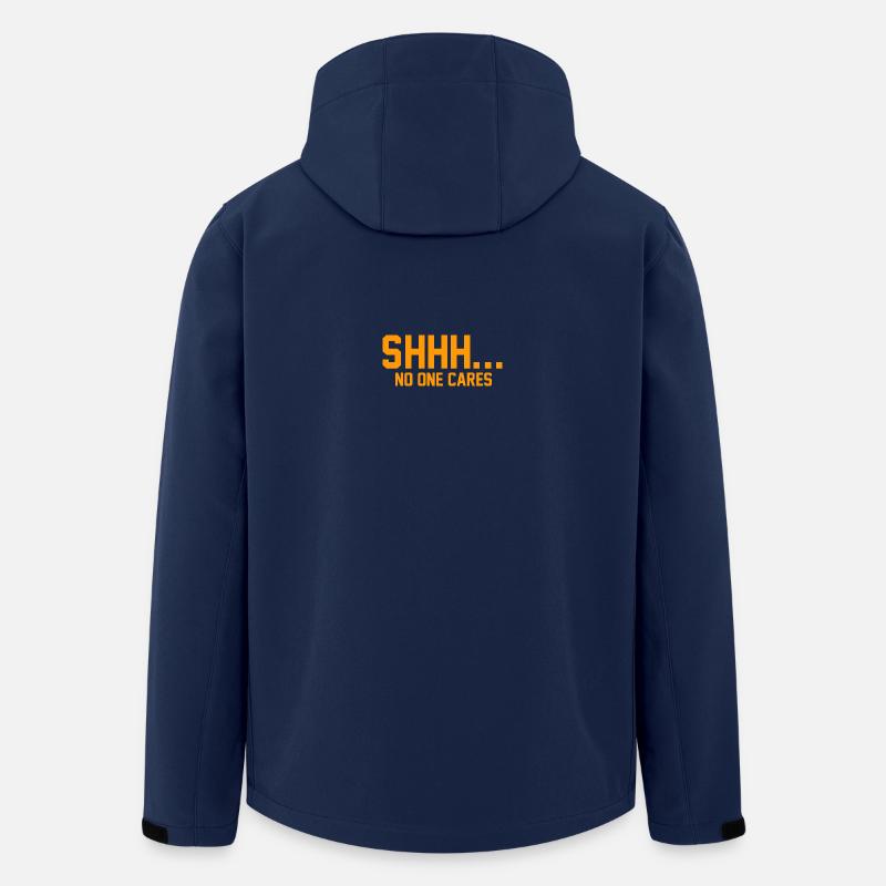 SHHH... No one cares - Men’s Recycled Softshell Jacket by Stanley/Stella - navy