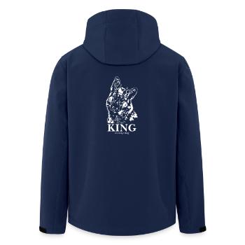 German Shepherd King of everything Dogs - Men’s Recycled Softshell Jacket by Stanley/Stella - navy - Back - AI Model Male 185 light (185cm)