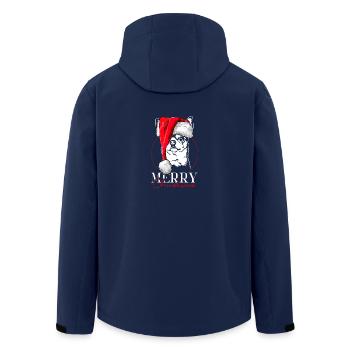 Santa Chihuahua Merry Christmas Dogs Wilsigns - Men’s Recycled Softshell Jacket by Stanley/Stella - navy - Back - AI Model Male 185 light (185cm)
