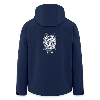 Loved by a Cairn Terrier Hunde Spruch Wilsigns - Recycelte Männer Softshell-Jacke von Stanley/Stella - Navy - Hinten - AI Model Male 185 light (185cm)