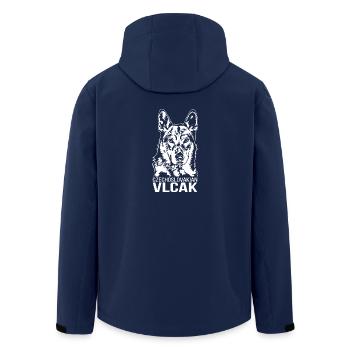 Czechoslovakian Vlcak Portrait Dogs Wilsigns - Men’s Recycled Softshell Jacket by Stanley/Stella - navy - Back - AI Model Male 185 light (185cm)