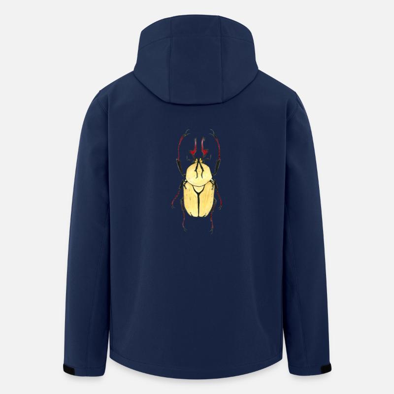 kaefer heller Panzer rotes Geweih - Recycelte Männer Softshell-Jacke von Stanley/Stella - Navy