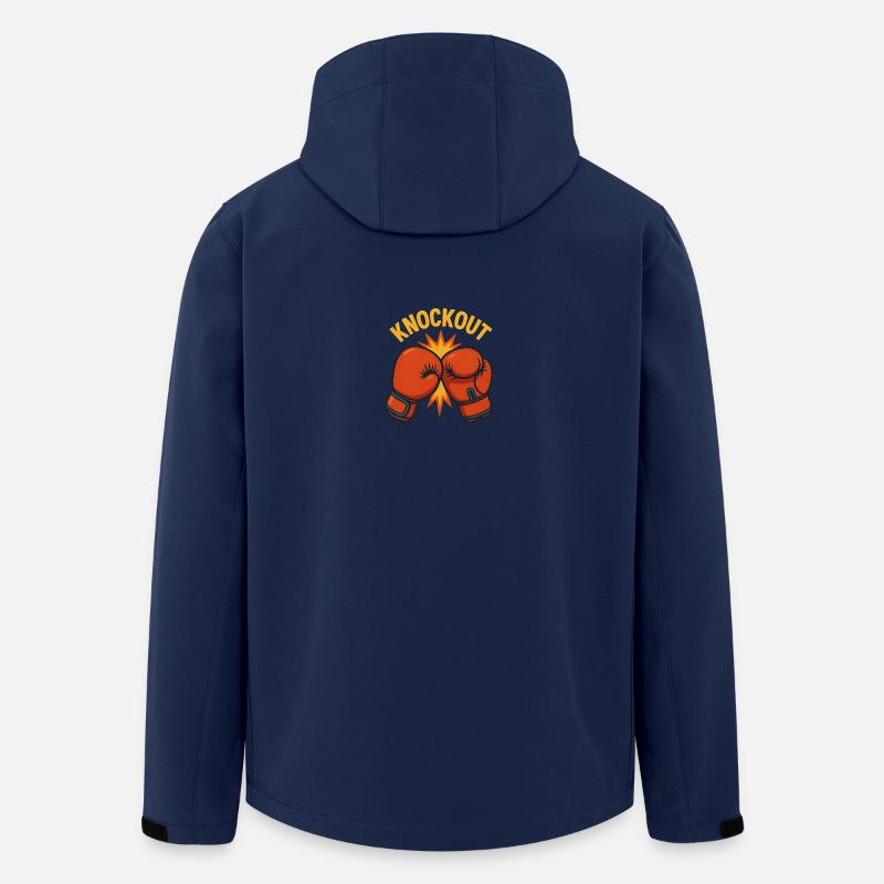 Knockout – Boxhandschuh Comic - Recycelte Männer Softshell-Jacke von Stanley/Stella - Navy