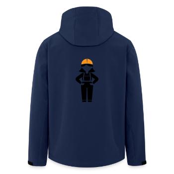 Bauarbeiter Frau - Recycelte Männer Softshell-Jacke von Stanley/Stella - Navy - Hinten - AI Model Male 185 light (185cm)
