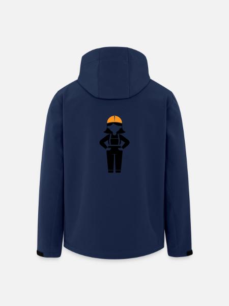 Construction Worker Woman - Men’s Recycled Softshell Jacket by Stanley/Stella - navy