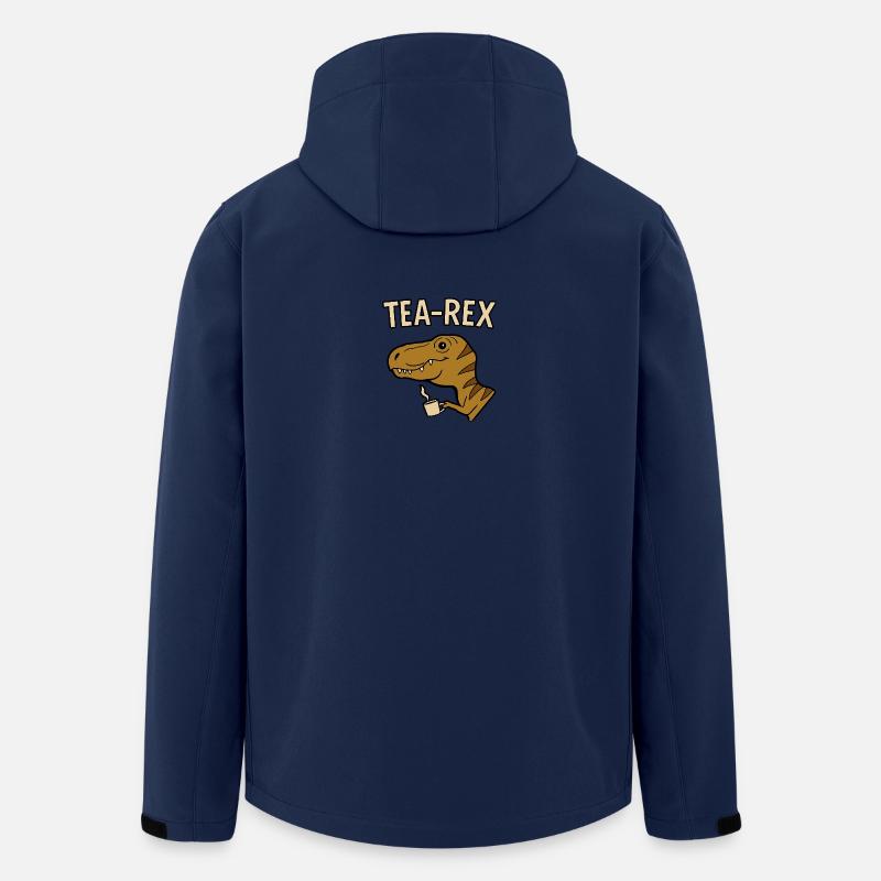 Tea Rex Dinosaurier mit Tasse - Recycelte Männer Softshell-Jacke von Stanley/Stella - Navy