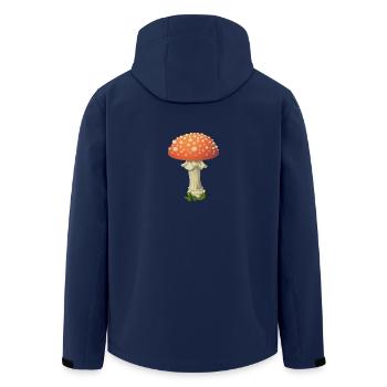 Toadstool - Men’s Recycled Softshell Jacket by Stanley/Stella - navy - Back - AI Model Male 185 light (185cm)