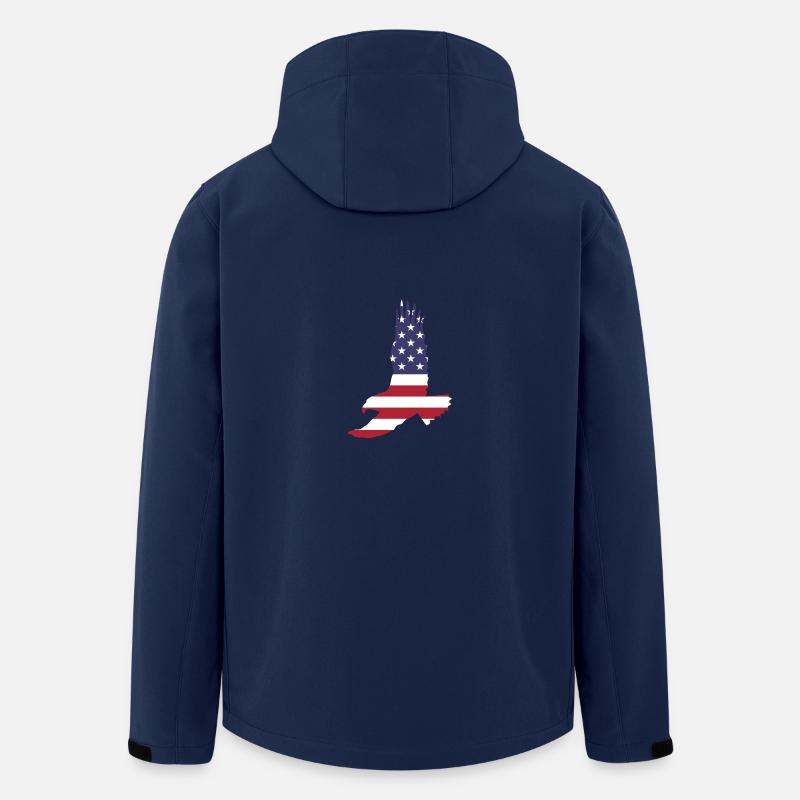 USA Adler - Recycelte Männer Softshell-Jacke von Stanley/Stella - Navy