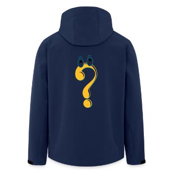 Question mark idée cadeau icône de caractère Comic - Veste softshell homme en polyester recyclé Stanley/Stella - marine - Dos - AI Model Male 185 light (185cm)