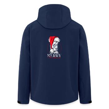 Santa Irish Terrier Merry Christmas Hunde Wilsigns - Recycelte Männer Softshell-Jacke von Stanley/Stella - Navy - Hinten - AI Model Male 185 light (185cm)