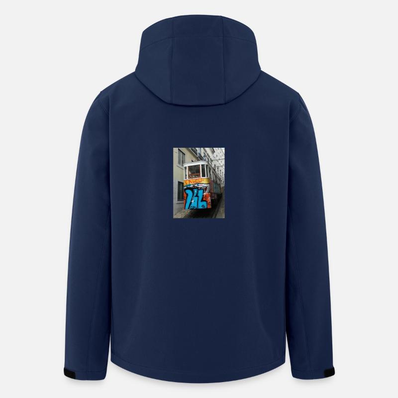 Streetart train - Veste softshell homme en polyester recyclé Stanley/Stella - marine