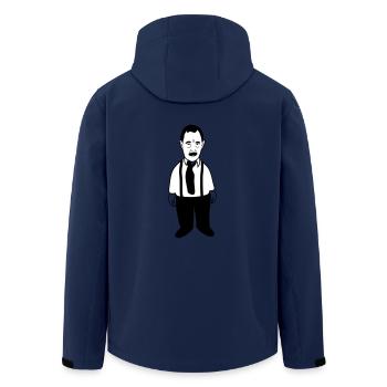 Alfred | TV | Serie | Fernsehen | Ekel | Theater - Recycelte Männer Softshell-Jacke von Stanley/Stella - Navy - Hinten - AI Model Male 185 light (185cm)