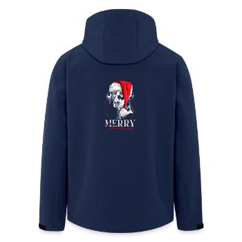 Santa Doberman Merry Christmas Dogs Wilsigns - Men’s Recycled Softshell Jacket by Stanley/Stella - navy - Back - AI Model Male 185 light (185cm)