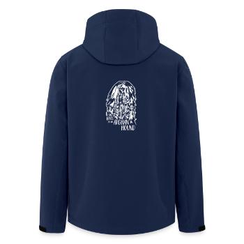 Afghane loved by an Afghan Hound Greyhound Wilsigns - Men’s Recycled Softshell Jacket by Stanley/Stella - navy - Back - AI Model Male 185 light (185cm)