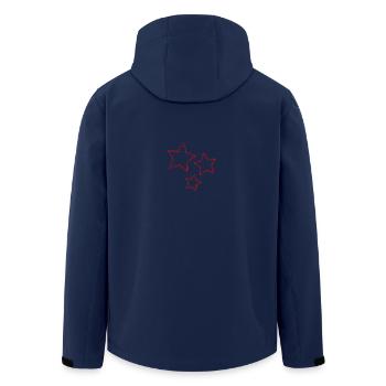 HAPPY BIRTHDAY. HAPPY BIRTHDAY. ANNIVERSARY. - Men’s Recycled Softshell Jacket by Stanley/Stella - navy - Back - AI Model Male 185 light (185cm)