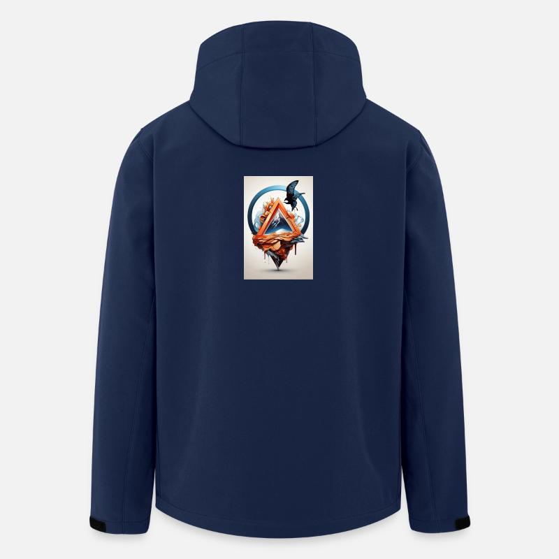 Eagle on melting mountains - Men’s Recycled Softshell Jacket by Stanley/Stella - navy