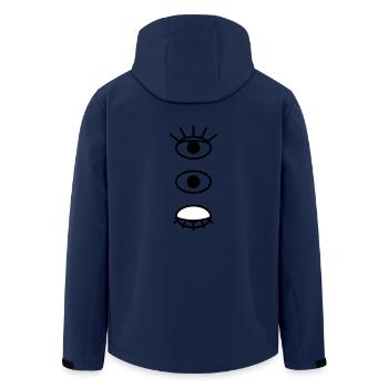 Eyes - Men’s Recycled Softshell Jacket by Stanley/Stella - navy - Back - AI Model Male 185 light (185cm)