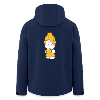 female huebsch big head small woman maedchen - Men’s Recycled Softshell Jacket by Stanley/Stella - navy - Back - AI Model Male 185 light (185cm)