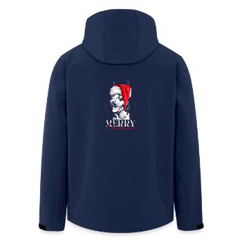 Santa Doberman Merry Christmas Dogs Wilsigns - Men’s Recycled Softshell Jacket by Stanley/Stella - navy - Back - AI Model Male 185 light (185cm)