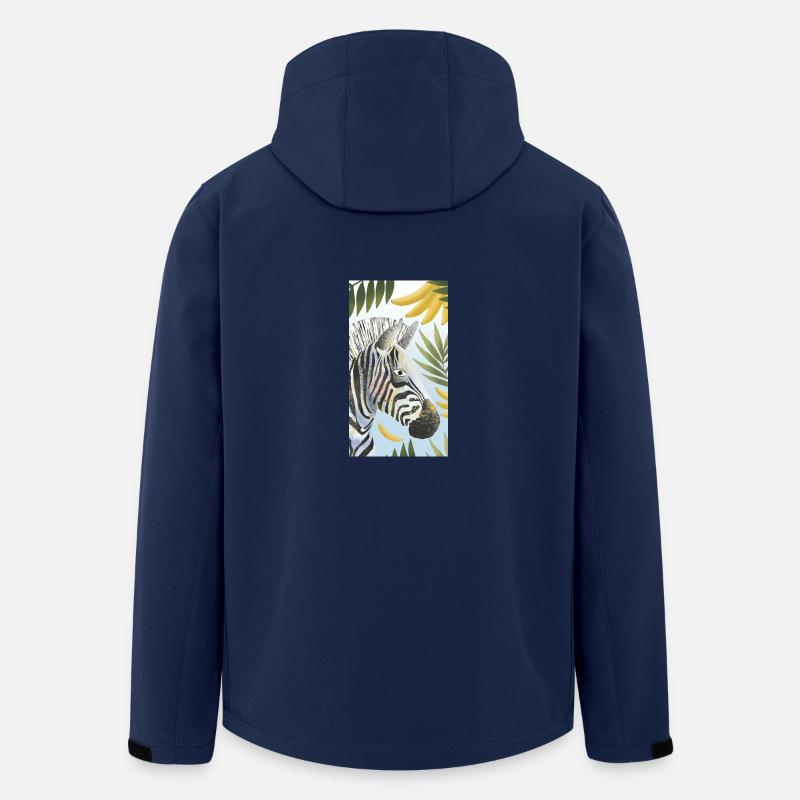 zebra - Men’s Recycled Softshell Jacket by Stanley/Stella - navy