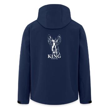 Podenco King of everything Spruch Hunde Wilsigns - Recycelte Männer Softshell-Jacke von Stanley/Stella - Navy - Hinten - AI Model Male 185 light (185cm)