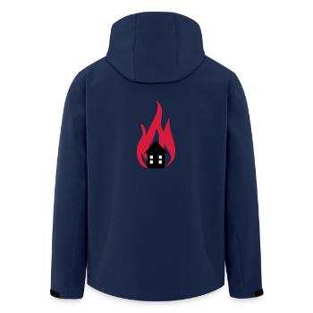 Feuer Haus 3c - Recycelte Männer Softshell-Jacke von Stanley/Stella - Navy - Hinten - AI Model Male 185 light (185cm)
