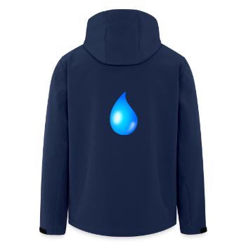 drops - Men’s Recycled Softshell Jacket by Stanley/Stella - navy - Back - AI Model Male 185 light (185cm)