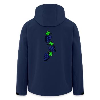 Weintrauben Symbol Trauben - Recycelte Männer Softshell-Jacke von Stanley/Stella - Navy - Hinten - AI Model Male 185 light (185cm)
