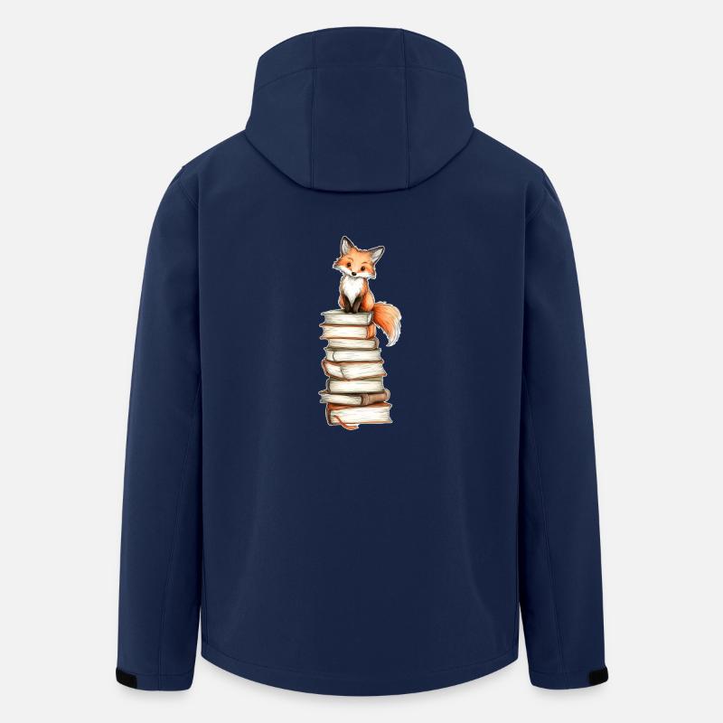 Fox on stack of books - Men’s Recycled Softshell Jacket by Stanley/Stella - navy