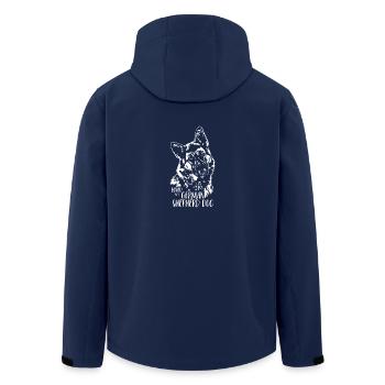 Loved by a German Shepherd Dog Hundespruch Hunde - Recycelte Männer Softshell-Jacke von Stanley/Stella - Navy - Hinten - AI Model Male 185 light (185cm)